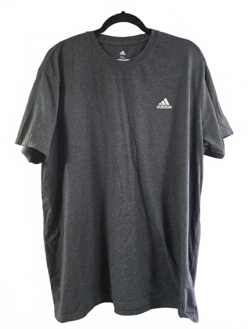 Adidas Men's Dark Gray Cotton-Polyester Blend T-Shirt Size XL